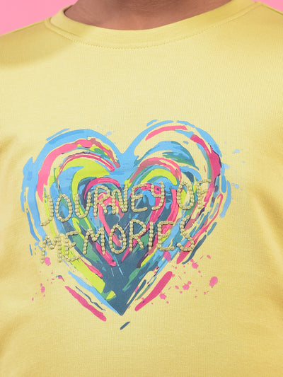 Girl's Yellow Embroidered T-Shirt-Girls T-Shirts-Crimsoune Club