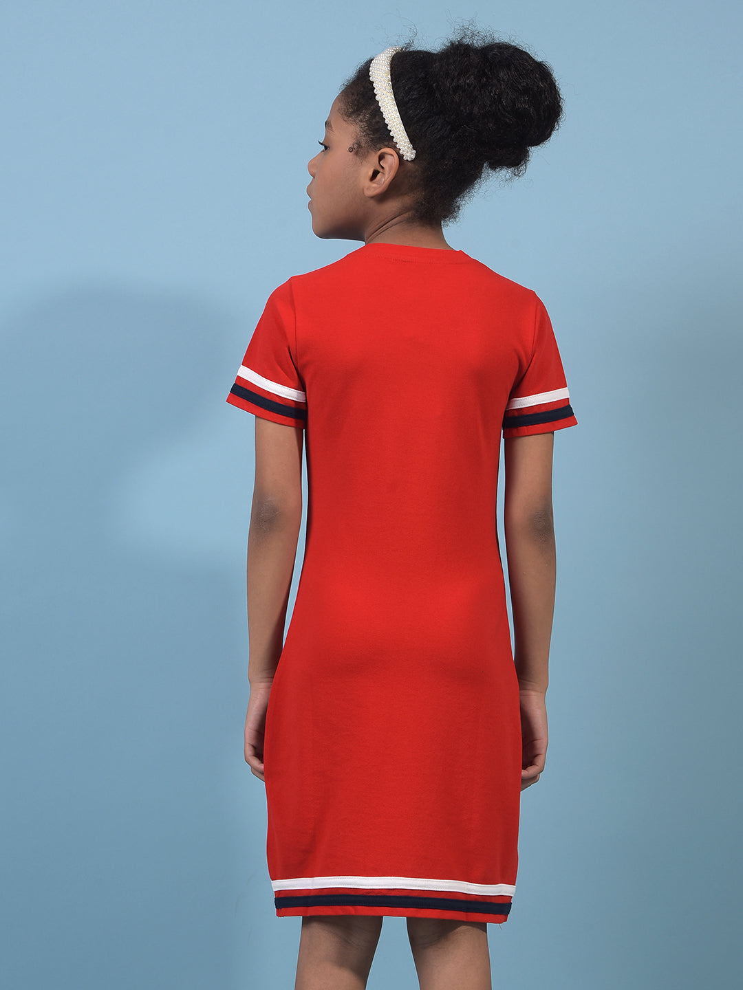 Girl's Red A-Line Dress-Girls Dress-Crimsoune Club