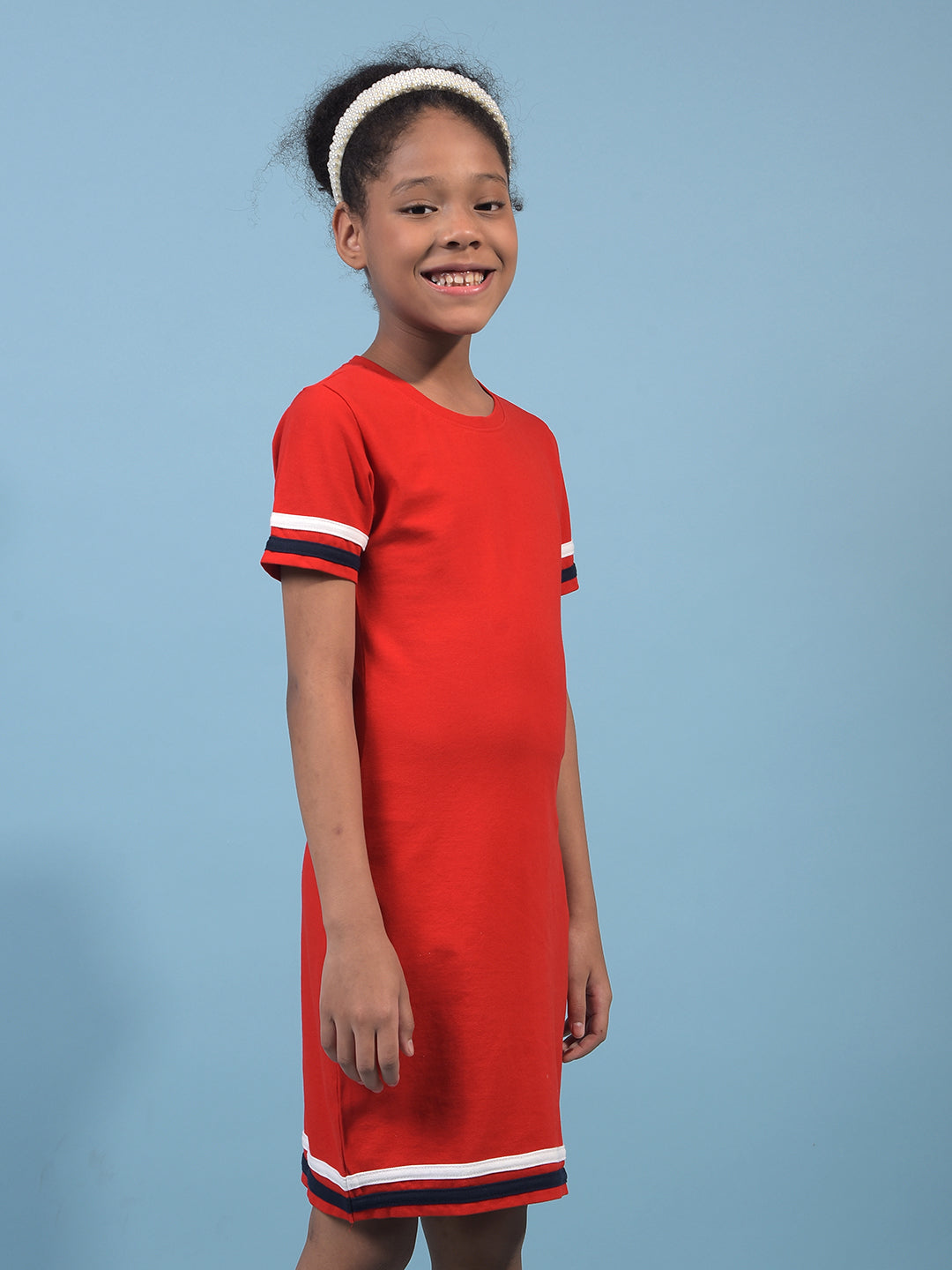 Girl's Red A-Line Dress-Girls Dress-Crimsoune Club