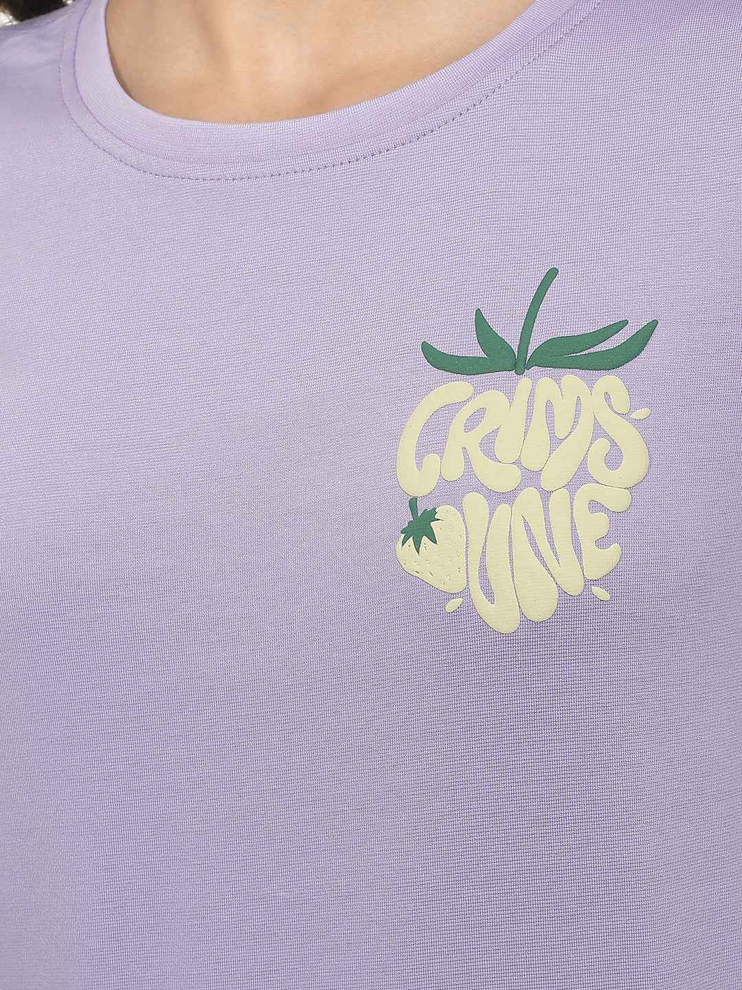 Purple Graphic Print T-Shirt