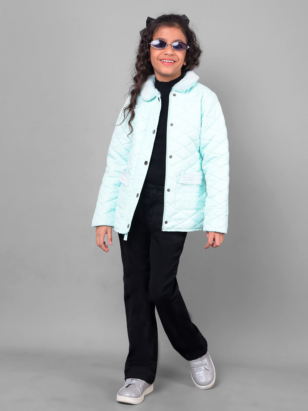 Light Green Jacket-Girls Jackets-Crimsoune Club