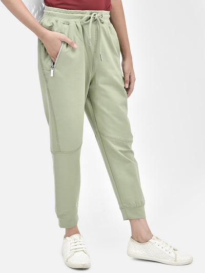 Olive Joggers-Girls Trackpants-Crimsoune Club