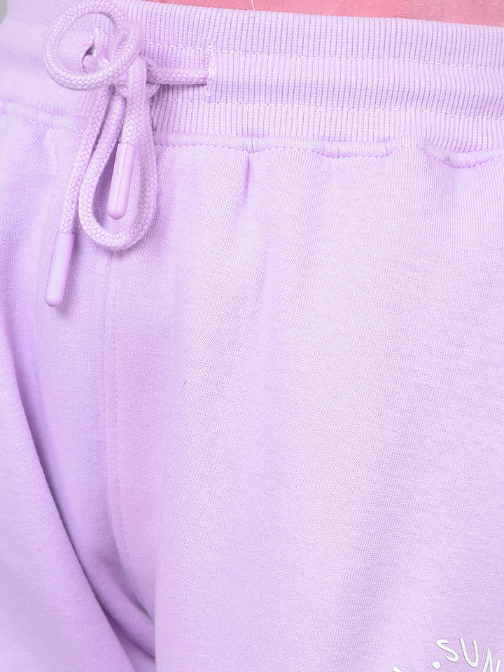 Purple Trackpant-Girls Trackpants-Crimsoune Club