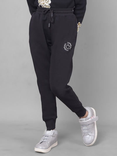 Black Trackpant-Girls Trackpants-Crimsoune Club