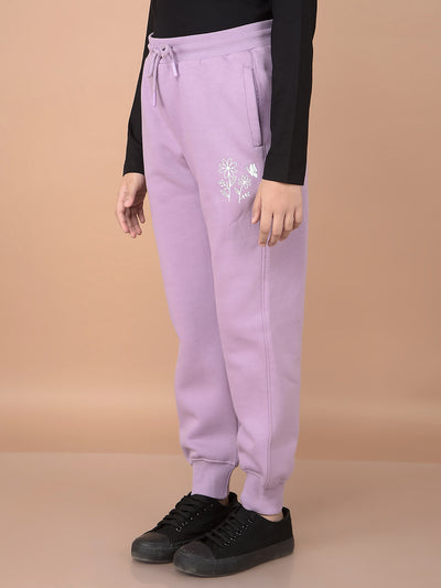 Purple Joggers-Girls Joggers-Crimsoune Club