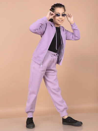 Purple Joggers-Girls Joggers-Crimsoune Club