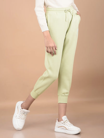 Green Crop Joggers-Girls Joggers-Crimsoune Club