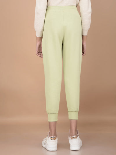 Green Crop Joggers-Girls Joggers-Crimsoune Club