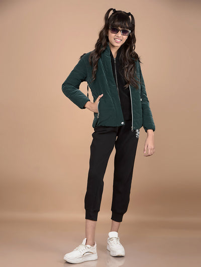 Black Crop Joggers-Girls Joggers-Crimsoune Club