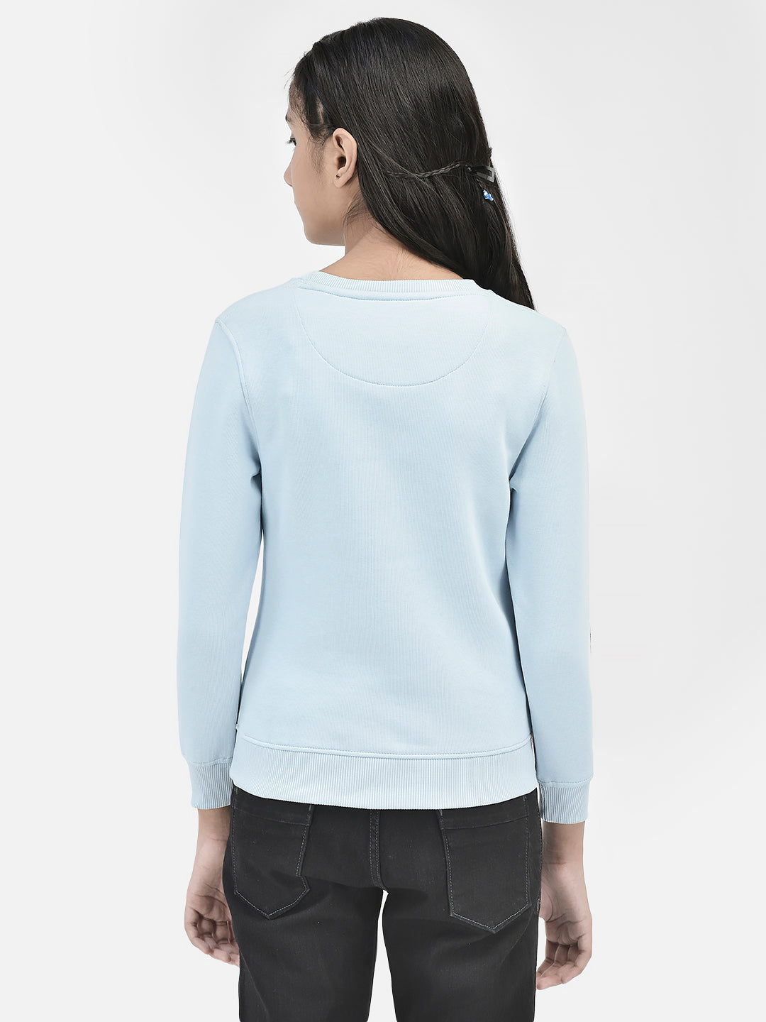 Blue Sweatshirt-Girls Sweatshirts-Crimsoune Club