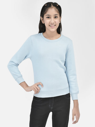 Blue Sweatshirt-Girls Sweatshirts-Crimsoune Club