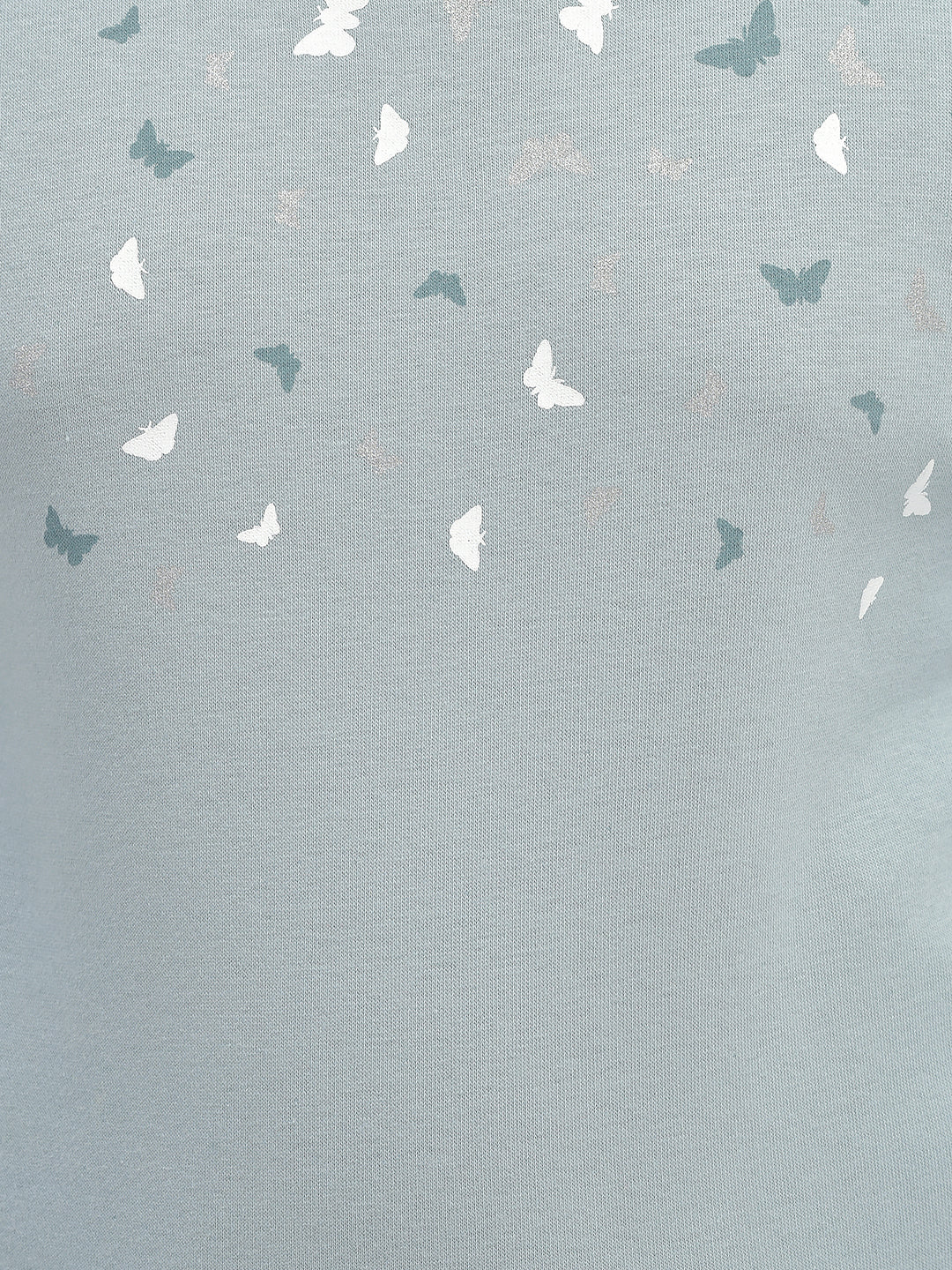 Mint-Green Printed SweatShirts-Girls SweatShirtss-Crimsoune Club