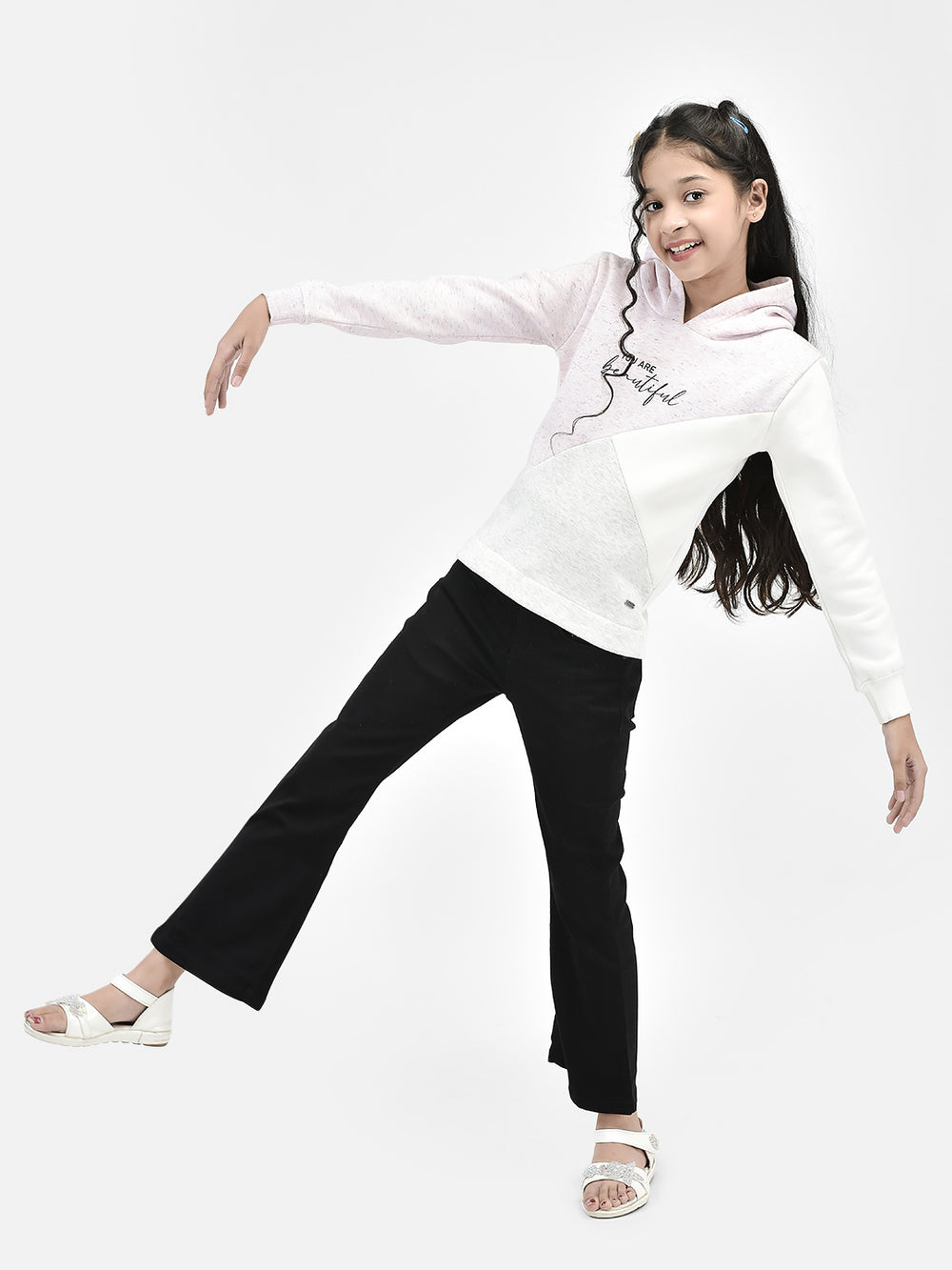 Pink Printed Hooded SweatShirts-Girls SweatShirtss-Crimsoune Club