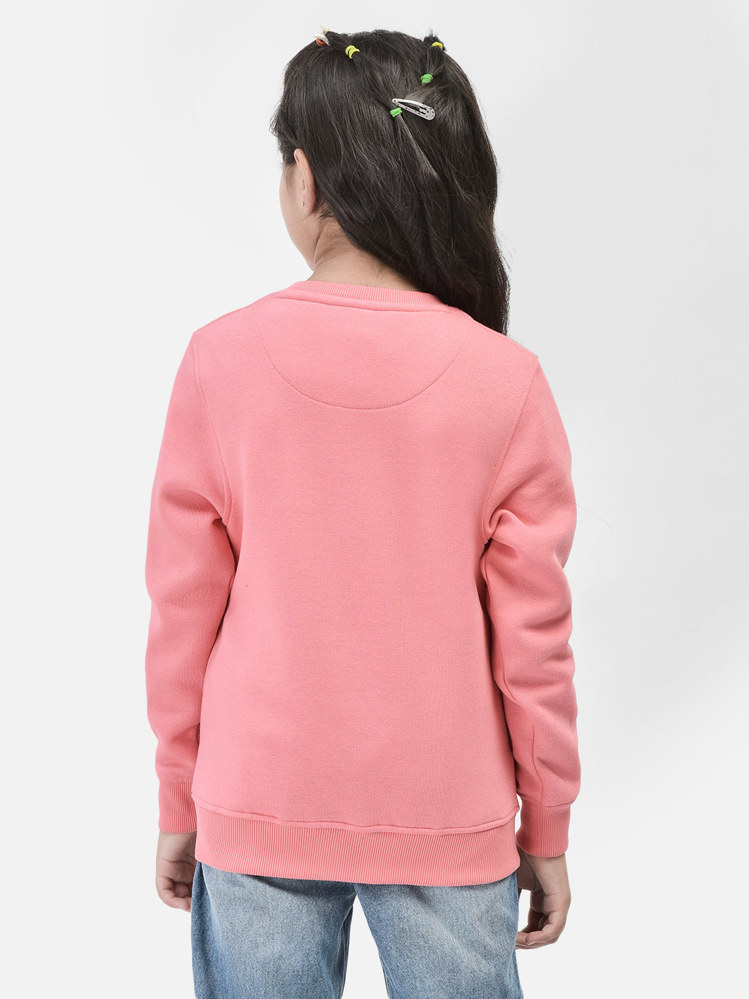 Pink Sweatshirt-Girls Sweatshirts-Crimsoune Club