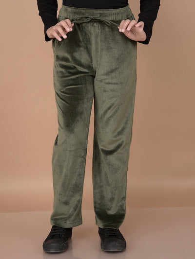 Olive Trackpants-Girls Trackpants-Crimsoune Club