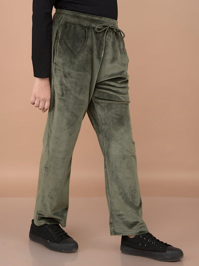 Olive Trackpants-Girls Trackpants-Crimsoune Club