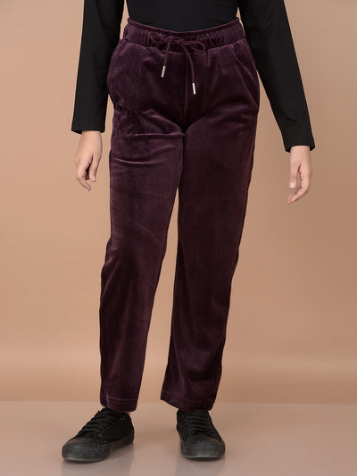 Purple Trackpants-Girls Trackpants-Crimsoune Club