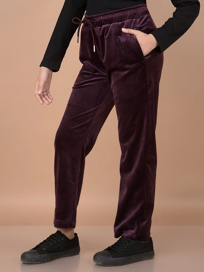 Purple Trackpants-Girls Trackpants-Crimsoune Club