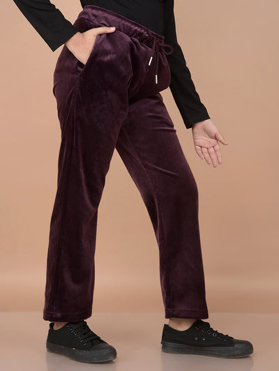 Purple Trackpants-Girls Trackpants-Crimsoune Club