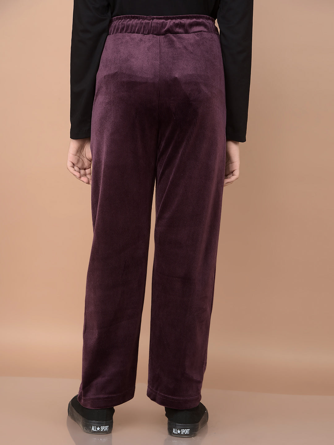 Purple Trackpants-Girls Trackpants-Crimsoune Club