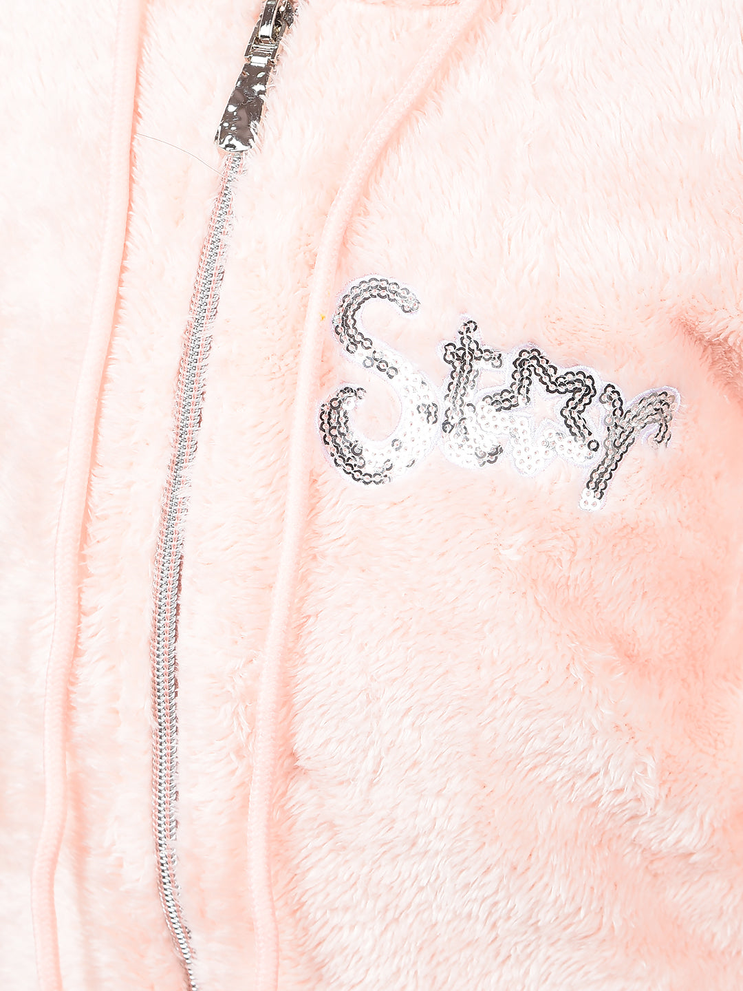 Pink Hooded Neck Sweatshirt-Girls Sweatshirts-Crimsoune Club