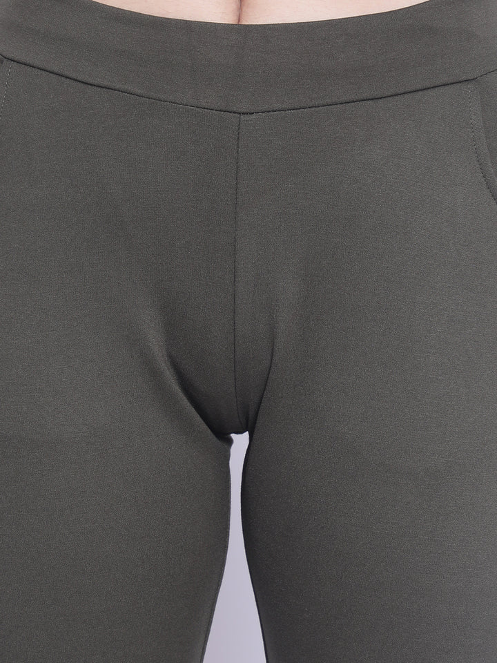 Olive Trackpants.-Women Trackpants-Crimsoune Club