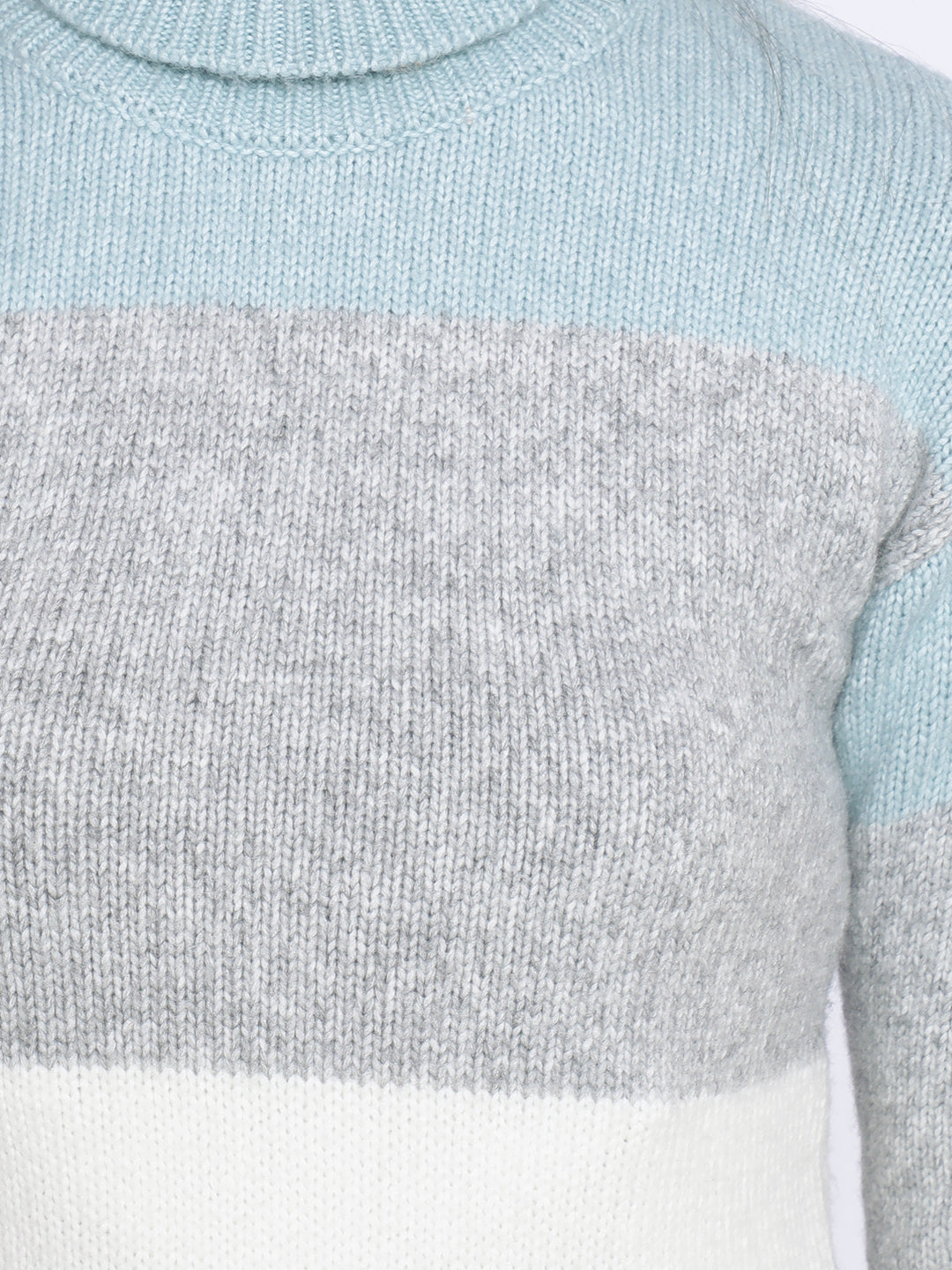 Mint Colourblocked Sweater-Women Sweaters-Crimsoune Club