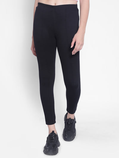 Black Trackpants-Women Trackpants-Crimsoune Club