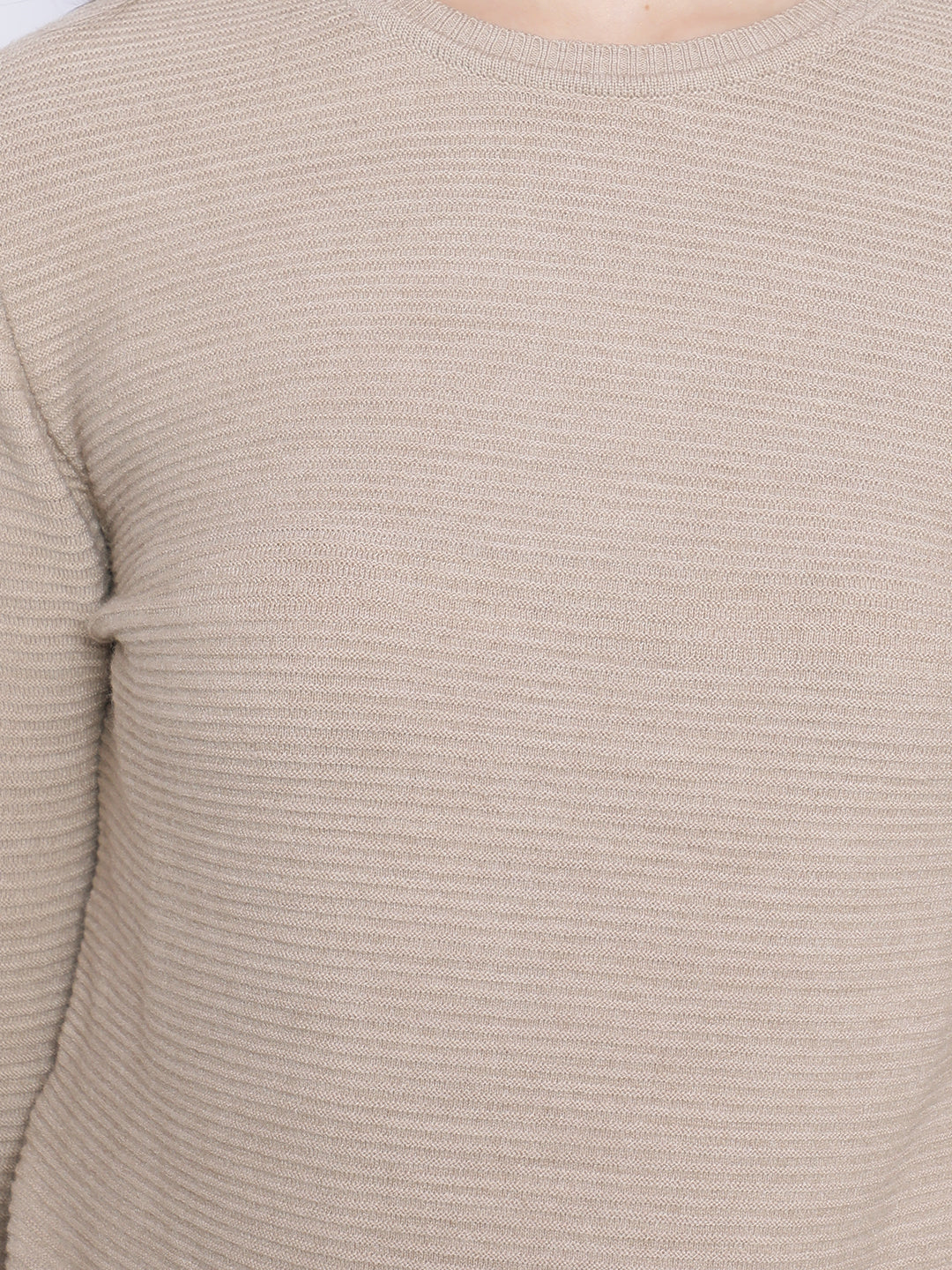 Beige Sweater-Women Sweaters-Crimsoune Club