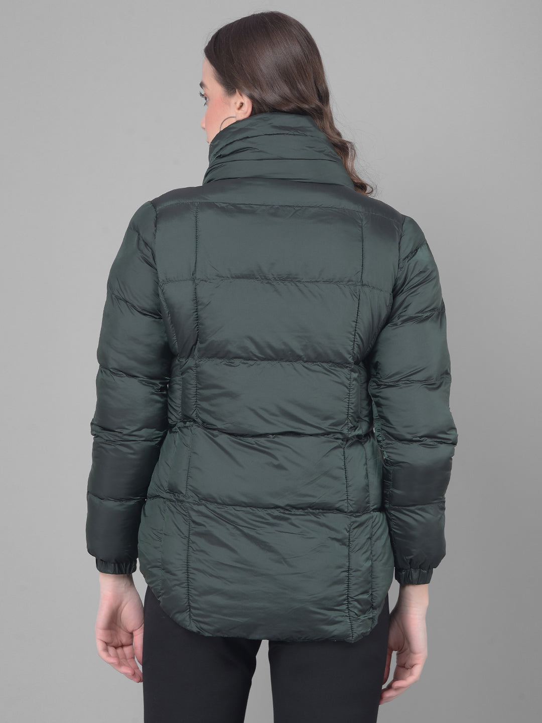 Green Puffer Jacket-Women Jackets-Crimsoune Club