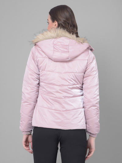 Pink Puffer Jacket-Women Jackets-Crimsoune Club