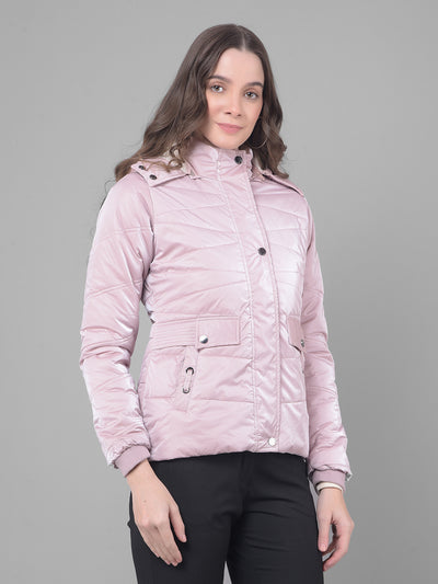 Pink Puffer Jacket-Women Jackets-Crimsoune Club