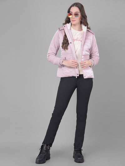 Pink Puffer Jacket-Women Jackets-Crimsoune Club