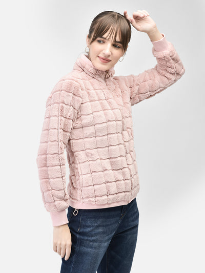 Pink Fur Jacket-Women Jackets-Crimsoune Club