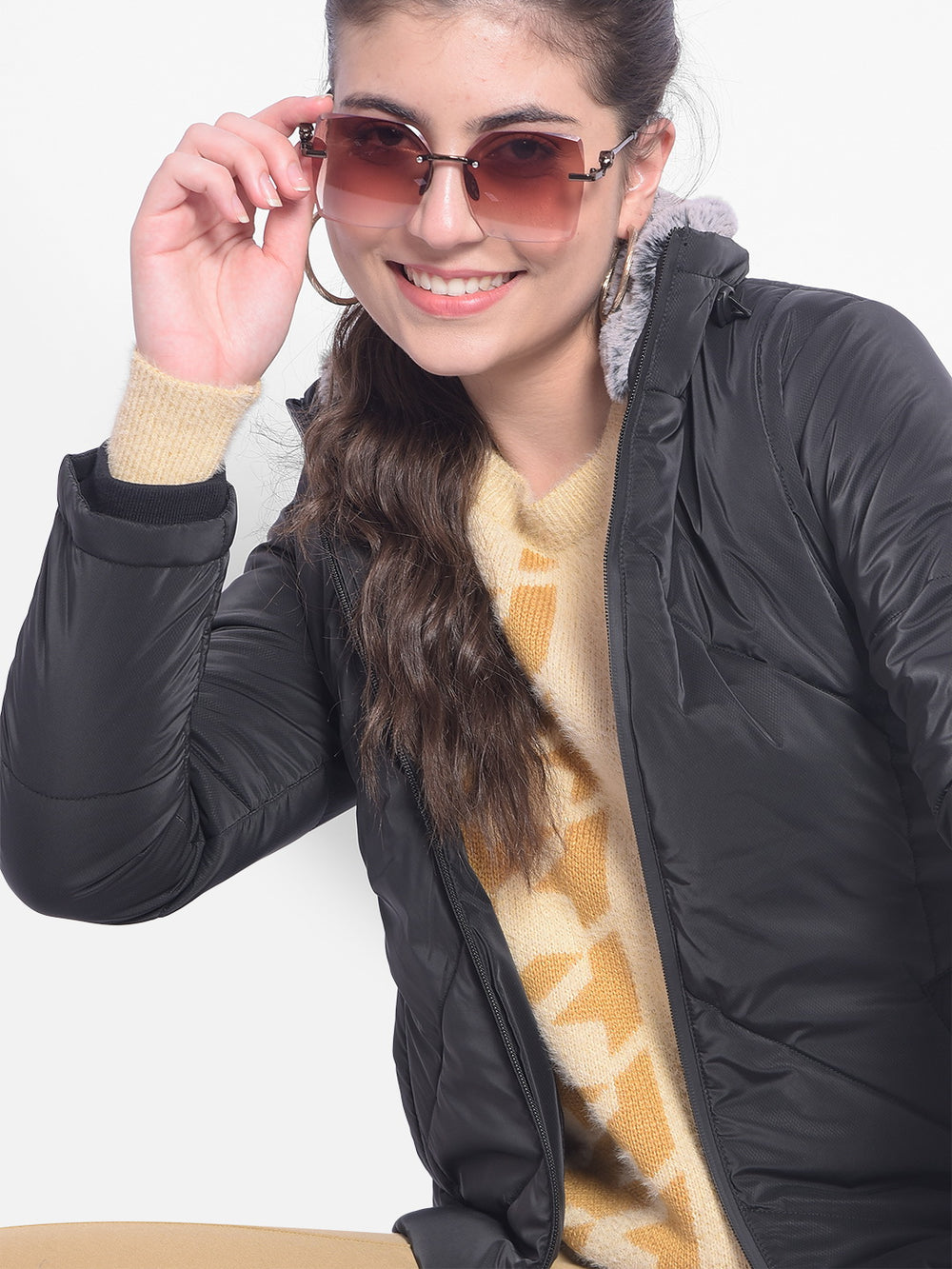 Black Puffer Jacket-Women Jackets-Crimsoune Club