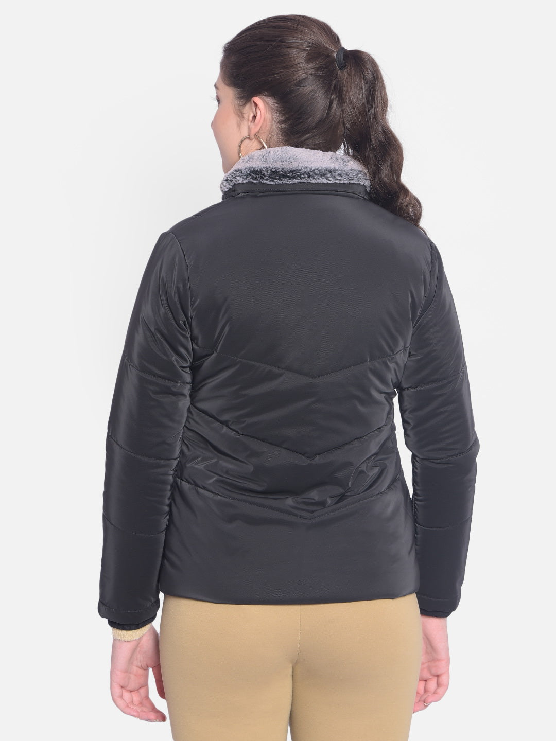 Black Puffer Jacket-Women Jackets-Crimsoune Club