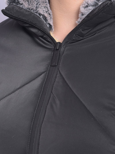 Black Puffer Jacket-Women Jackets-Crimsoune Club