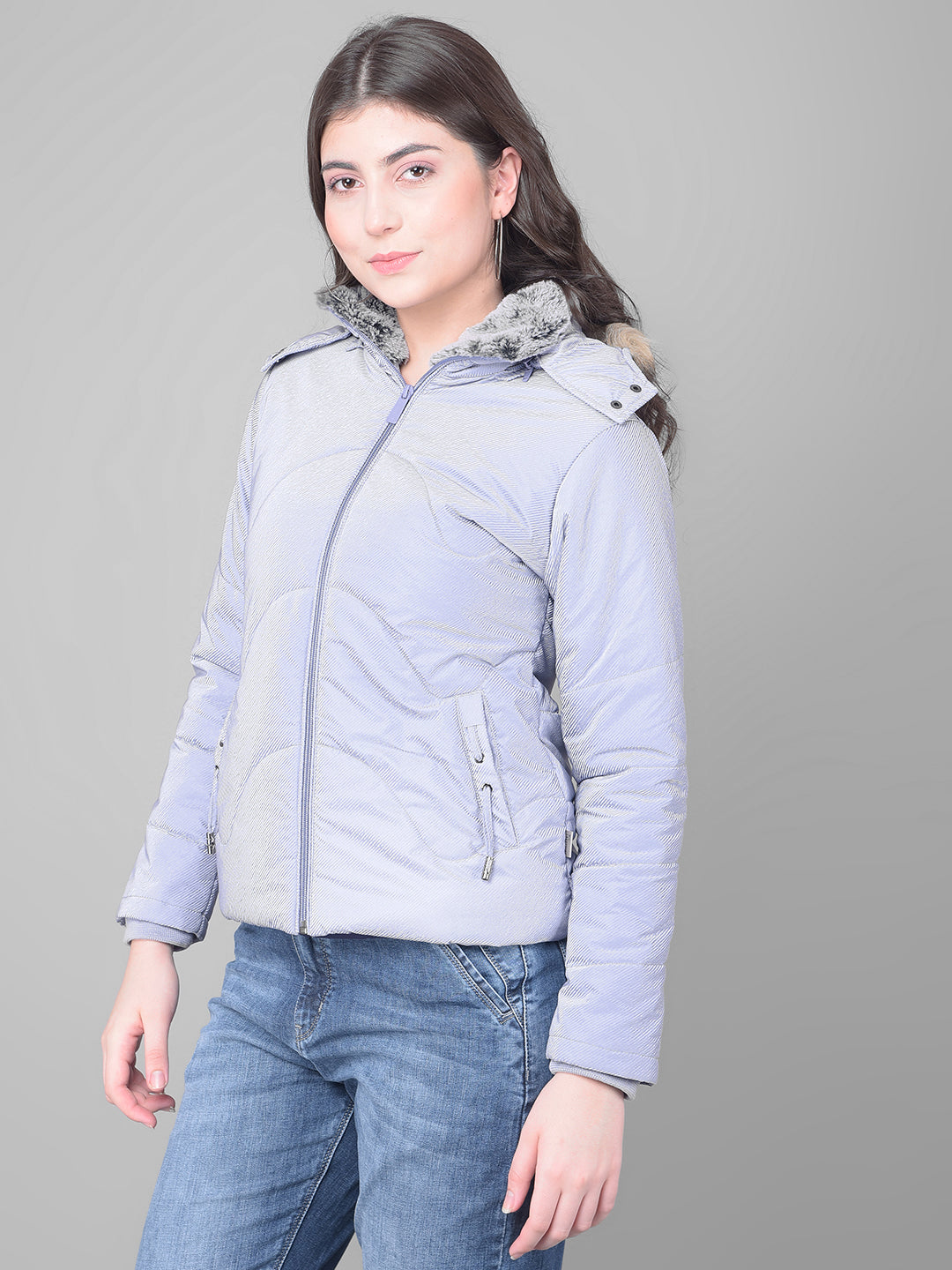 Purple Hooded Puffer Jacket-Women Jackets-Crimsoune Club