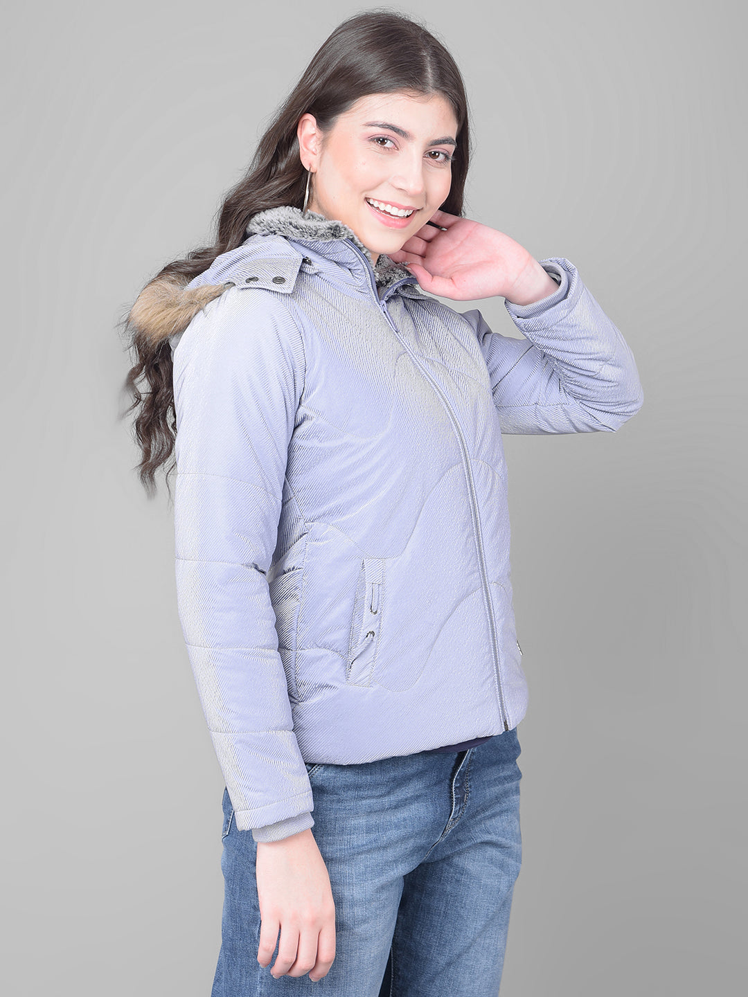 Purple Hooded Puffer Jacket-Women Jackets-Crimsoune Club