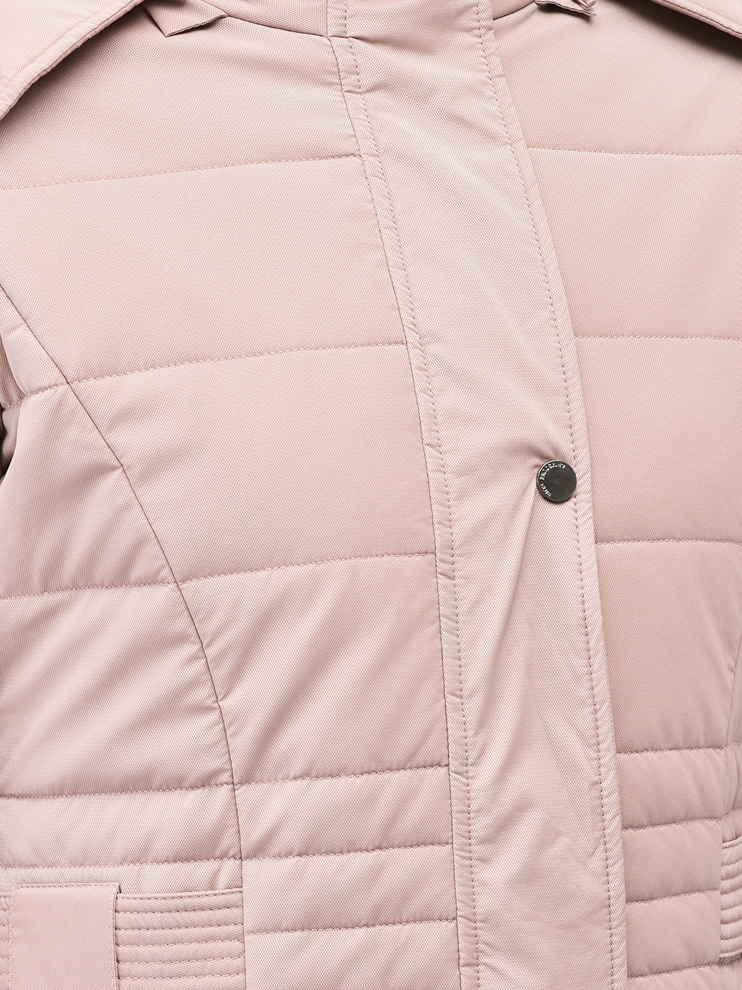 Pink Hooded Puffer Jacket-Women Jackets-Crimsoune Club