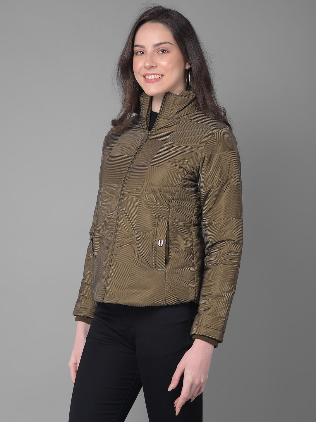 Olive Jacket-Women Jackets-Crimsoune Club