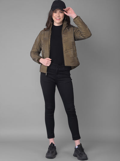 Olive Jacket-Women Jackets-Crimsoune Club