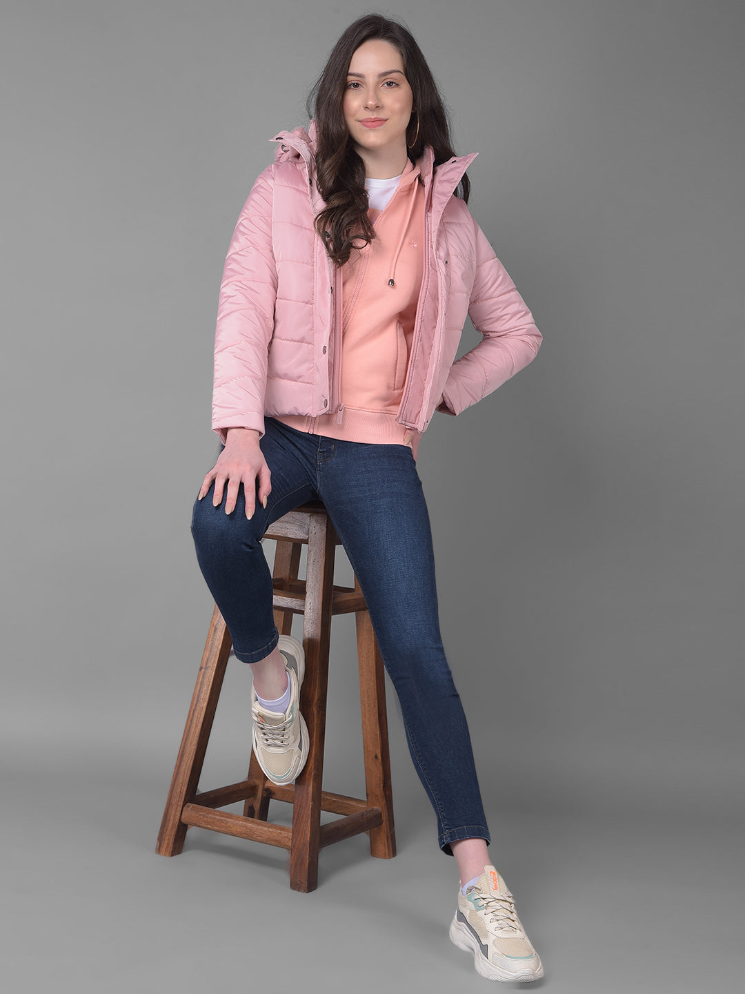Pink Jacket-Women Jackets-Crimsoune Club