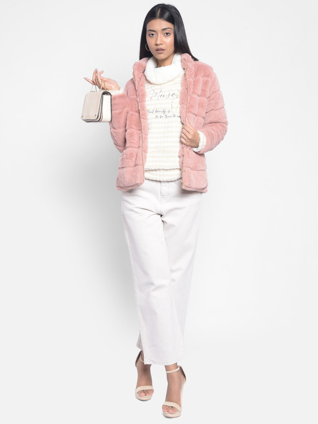 Pink Puffer Jackets-Women Jackets-Crimsoune Club