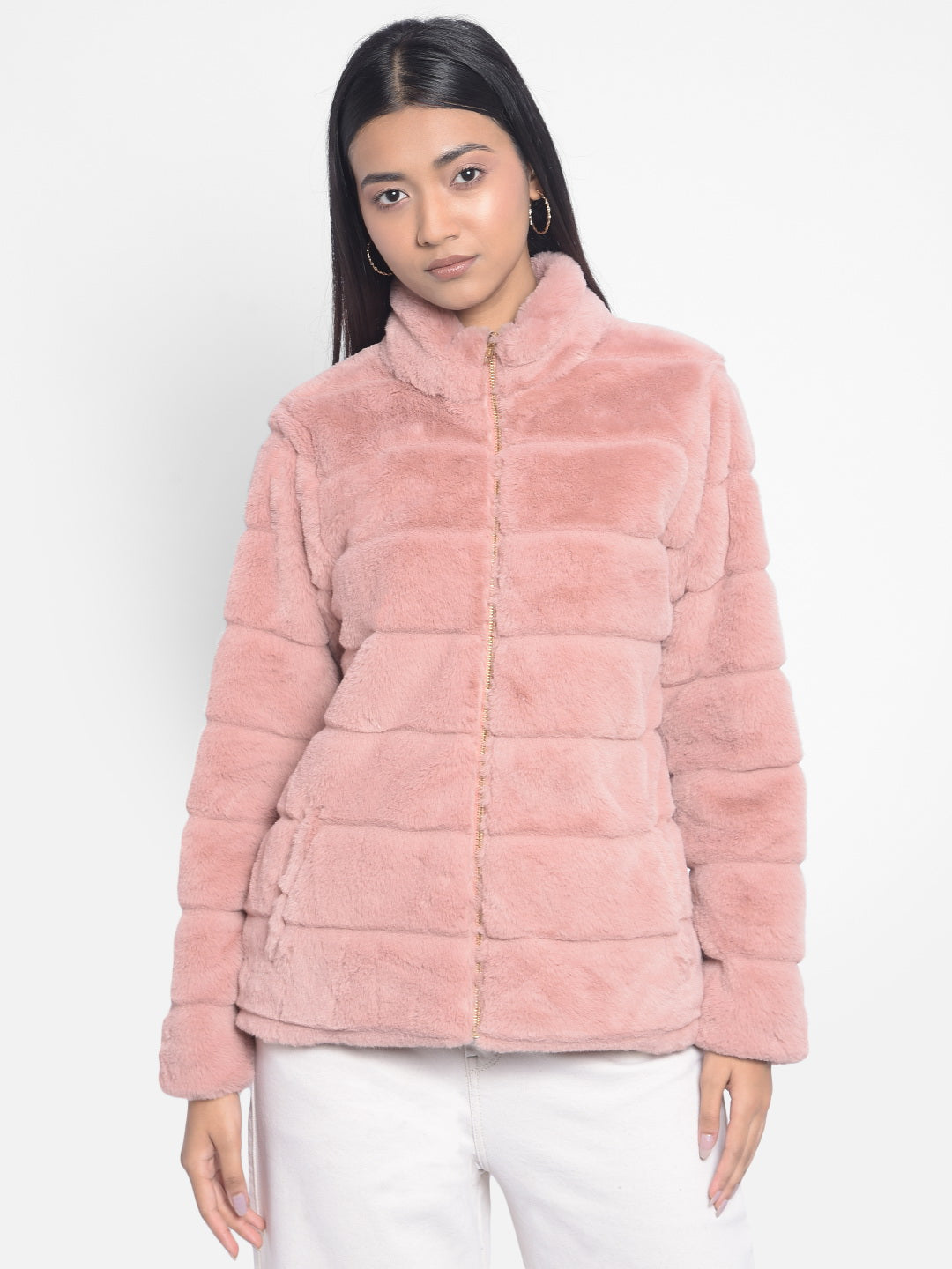 Pink Puffer Jackets-Women Jackets-Crimsoune Club