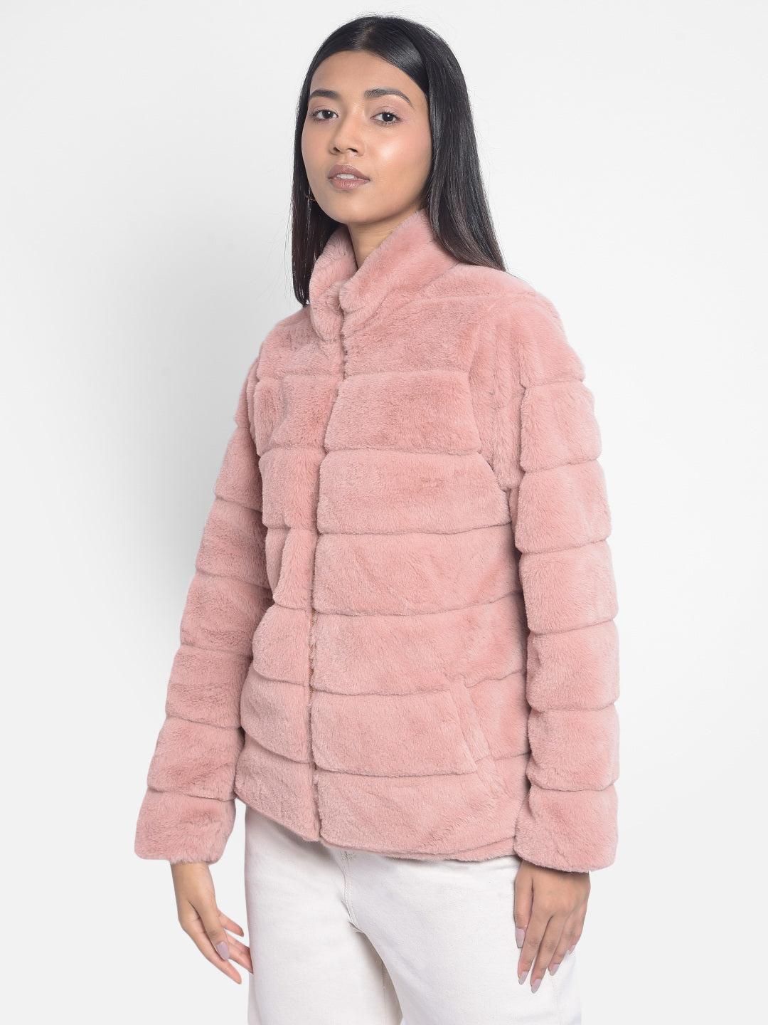 Pink Puffer Jackets-Women Jackets-Crimsoune Club