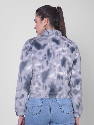 Purple Checked Fur Jacket-Women Jackets-Crimsoune Club