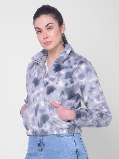 Purple Checked Fur Jacket-Women Jackets-Crimsoune Club