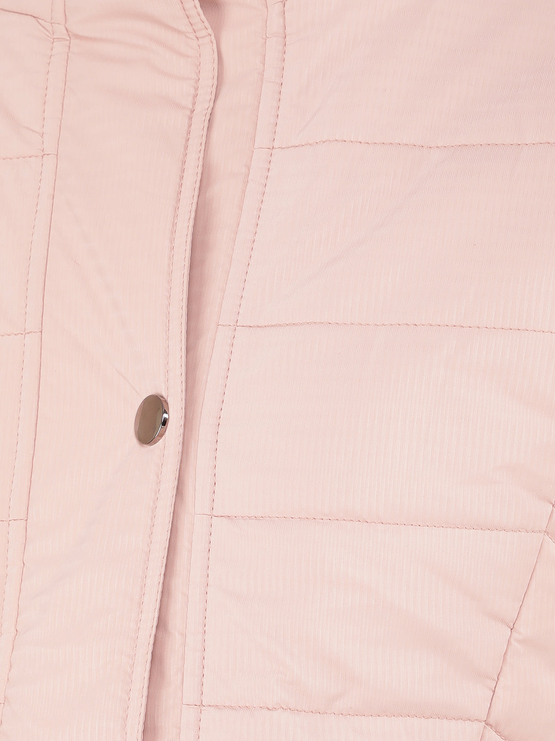 Pink Jacquard High Neck Jacket-Women Jackets-Crimsoune Club
