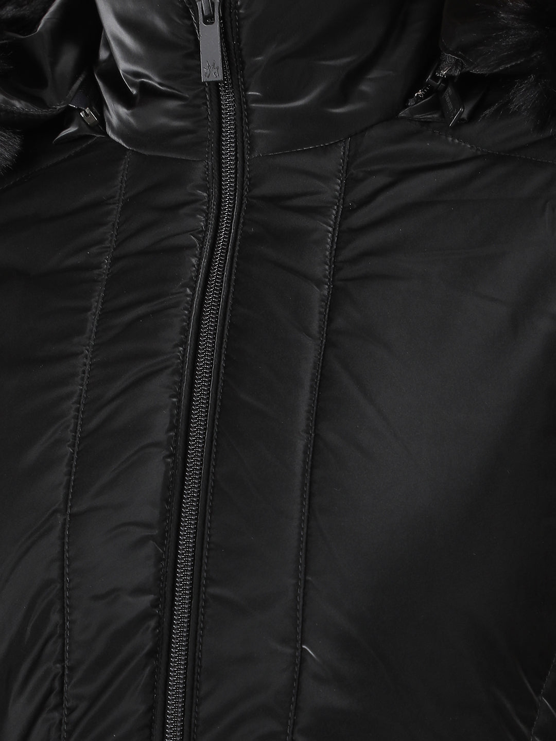 Black Long Length Quilted Jacket-Women Jackets-Crimsoune Club